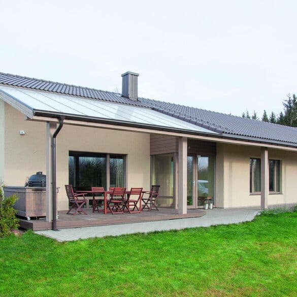109 m² šiaudų ir molio namo projektas: modernumas