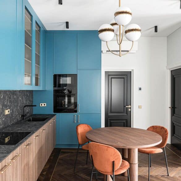 54 m² buto Vilniuje interjeras: art deco atspindžiai