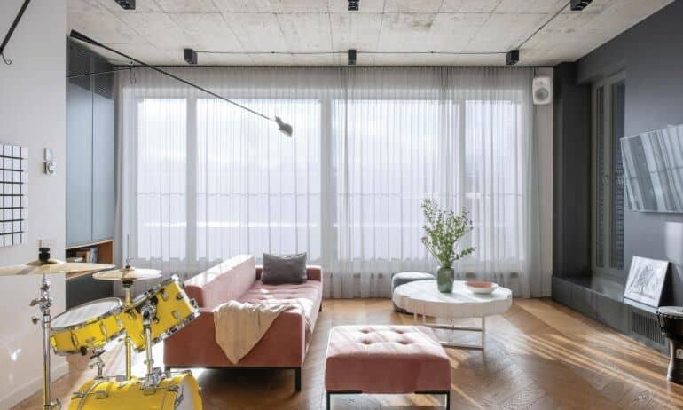 90 m² butas: erdvė