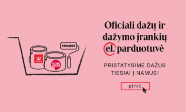 Apsilankykite: startuoja nauja dažų ir dažymo įrankių elektroninė parduotuvė