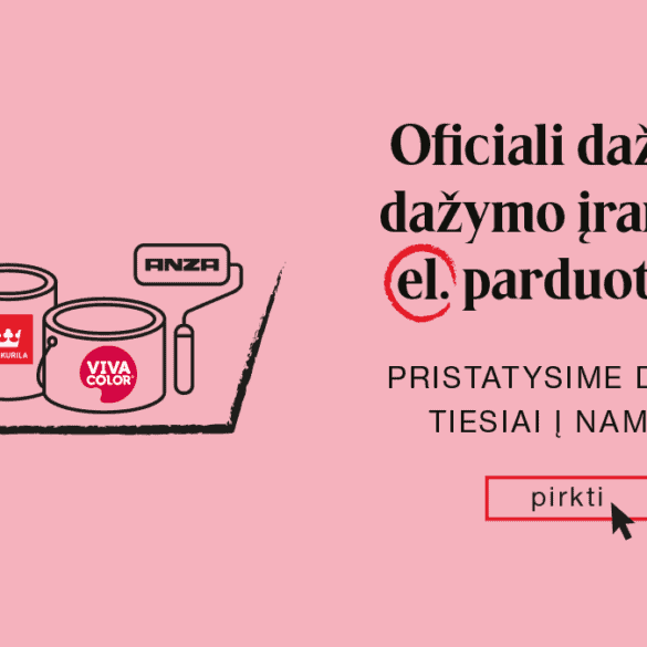Apsilankykite: startuoja nauja dažų ir dažymo įrankių elektroninė parduotuvė