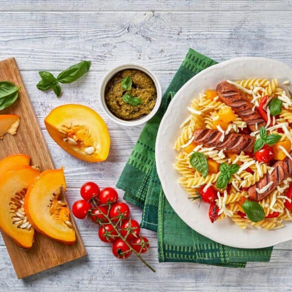 Greitiems pietums: fusilli makaronai su moliūgu