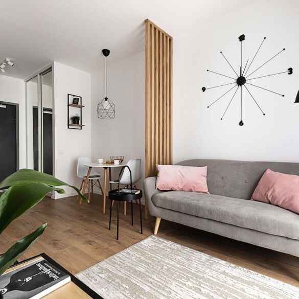 Jaukus 30 m² būstas Vilniuje: išlaikytas šviesos pojūtis