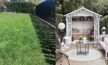 PRIEŠ ir PO: jaukus poilsio namukas nedideliame 60 m² kiemelyje
