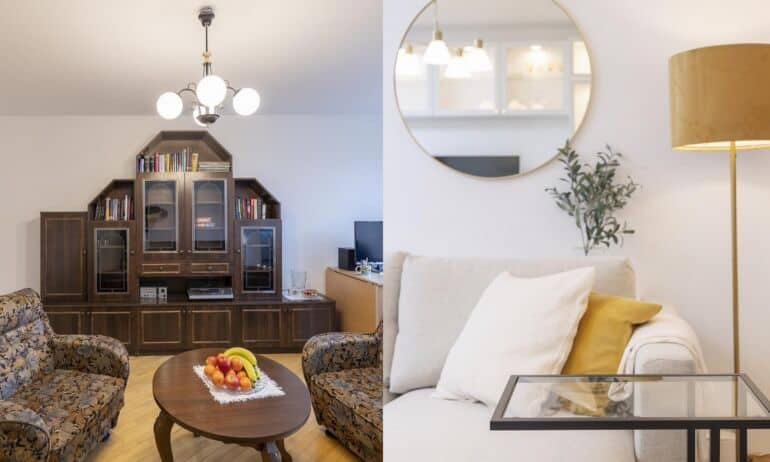Prieš ir po: sena svetainė atnaujinta be remonto