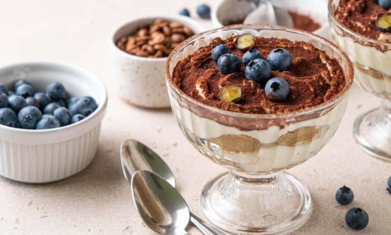 Paprastesnė šilauogių tiramisu versija