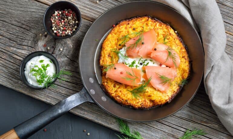 Šveicariški bulviniai blynai „Rösti“