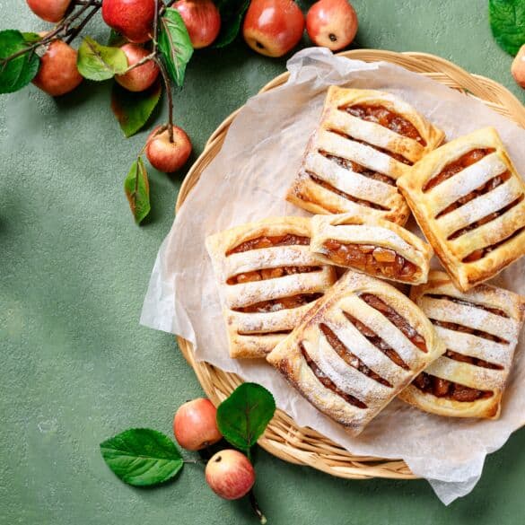 Sluoksniuotos tešlos pyragėliai su obuoliais / Shutterstock
